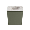 MONDIAZ TURE-DLUX 40cm toiletmeubel Army. EDEN wastafel Glace positie midden. Zonder kraangat. SW1103159