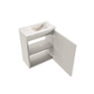 MONDIAZ TURE-DLUX Meuble toilette - 40cm - Linen - EDEN - vasque Frappe - position droite - 1 trou de robinet SW1102820