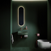 Clou Look at Me miroir 90x28cm éclairage à LED Ovale bord satiné Verre SW636637
