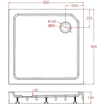 Best Design Project receveur de douche surélevé carré 90x90x14 cm SW279808