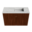 Mondiaz JOYA-DLUX 60cm meuble de toilette - couleur Ruby - Vasque FAYE position Droite 1 trou de robinet couleur Opalo. SW1423703
