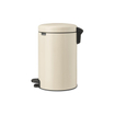 Brabantia NewIcon Poubelle à pédale - 12 litres - seau intérieur en plastique - beige doux SW767516