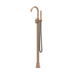 IVY Concord Mitigeur de baignoire sur pied - bec rotatif - 150cm - flexible de douche - douchette stick - Inox 316 - Cuivre mat brossé PVD SW1031207