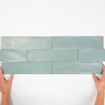 Terravito Pavero carreau mural - 7,5x30cm - 8,6mm - Rectangle - Vert mat SW359860