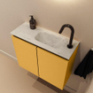 MONDIAZ TURE-DLUX Meuble toilette - 60cm - Ocher - EDEN - vasque Opalo - position droite - 1 trou de robinet SW1104457