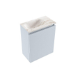 MONDIAZ TURE-DLUX Meuble de toilettes 40 cm Clay. EDEN lavabo Frappe position gauche. Avec 1 trou de robinet. SW1102676