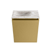 MONDIAZ TURE-DLUX 40cm toiletmeubel Oro. EDEN wastafel Glace positie links. Zonder kraangat. SW1103395