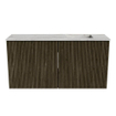 Mondiaz JOYA-DLUX Meuble de salle de bains 80cm - couleur Shadow - Vasque FAYE position Droite 1 trou de robinet couleur Glace. SW1422752