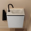 MONDIAZ TURE-DLUX Meuble toilette - 40cm - Plata - EDEN - vasque Opalo - position droite - 1 trou de robinet SW1104437