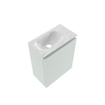 MONDIAZ TURE-DLUX Meuble de toilettes 40 cm Greey. Lavabo EDEN Opalo position gauche. Sans trou de robinet. SW1104363