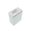 MONDIAZ TURE-DLUX Meuble toilette - 40cm - Greey - EDEN - vasque Opalo - position gauche - sans trou de robinet SW1104363