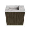 Mondiaz JOYA-DLUX Meuble de toilette 40cm - couleur Shadow - Vasque FAYE position Gauche Sans trou de robinet couleur Glace SW1422725