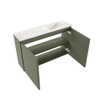 MONDIAZ TURE-DLUX Meuble toilette - 80cm - Army - EDEN - vasque Frappe - position droite - sans trou de robinet SW1102656