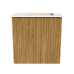 Mondiaz JOYA-DLUX Meuble de toilette 40cm - couleur Oak - Vasque FAYE position Droite 1 trou de robinet couleur Meli SW1423933