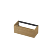 INK Wastafelonderkast - 100x45x40cm - 1 lade - greeploos - met houten keerlijst - MDF - Natur SW493718