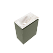 MONDIAZ TURE-DLUX Meuble toilette - 40cm - Army - EDEN - vasque Frappe - position gauche - 1 trou de robinet SW1102673