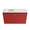 MONDIAZ TURE-DLUX Meuble de toilettes 80 cm Fire. EDEN lavabo Opalo position gauche. Avec 1 trou de robinet. SW1104339