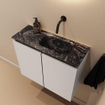 MONDIAZ TURE-DLUX Meuble toilette - 60cm - Linen - EDEN - vasque Lava - position droite - sans trou de robinet SW1103923