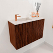 Mondiaz JOYA-DLUX 60cm toiletmeubel - kleur Ruby - Wastafel FAYE positie Links 1 kraangat kleur Meli. SW1425342