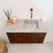 Mondiaz JOYA-DLUX Meuble de salle de bains 60cm - couleur Ruby - Lavabo FAYE position Droite Sans trou de robinet couleur Glace SW1423552