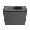 MONDIAZ TURE-DLUX Meuble de WC 60 cm Dark Grey. Lavabo EDEN Lava position droite. Avec 1 trou de robinet. SW1103783