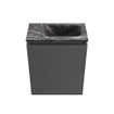 MONDIAZ TURE-DLUX Meuble de toilettes 40cm Dark Grey. Lavabo EDEN Lava position droite. Avec 1 trou de robinet. SW1103782