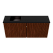Mondiaz JOYA 90cm meuble de toilette - couleur Ruby - Vasque FAYE position Gauche 1 trou de robinet couleur Urban. SW1421821