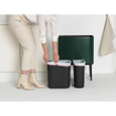 Brabantia Bo Touch Bin Afvalemmer - 11+23 liter - 2 kunststof binnenemmers - pine green SW1117514