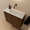 MONDIAZ TURE-DLUX Meuble toilette - 60cm - Rust - EDEN - vasque Opalo - position centrale - sans trou de robinet SW1104506