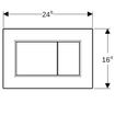 Geberit Sigma01 bedieningsplaat - 2-toets spoeling - vierkant - mat chroom gelakt TWEEDEKANS OUT14635