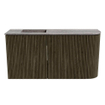 Mondiaz JOYA-DLUX 81.6cm toiletmeubel - ronding rechts kleur Shadow - Wastafel FAYE positie Links Zonder kraangat kleur Oza. SW1425068