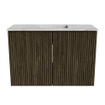 Mondiaz JOYA-DLUX 60cm toiletmeubel - kleur Shadow - Wastafel FAYE positie Midden Zonder kraangat kleur Glace. SW1422738