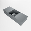 Mondiaz TYNE Fontaine - 60x23x12cm - lavabo central - sans trous de robinet - solid surface - Plata SW1026142