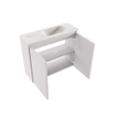 MONDIAZ TURE-DLUX Meuble toilette - 60cm - Cale - EDEN - vasque Ostra - position droite - 1 trou de robinet SW1104737