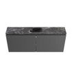 MONDIAZ TURE-DLUX Meuble toilette - 120cm - Dark Grey - EDEN - vasque Lava - position centrale - sans trou de robinet SW1103825