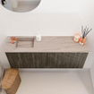 Mondiaz JOYA-DLUX 100cm toiletmeubel - kleur Shadow - Wastafel FAYE positie Links 1 kraangat kleur Saba. SW1425145