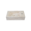 FugaFlow Eccelente Arredo Ensemble de meuble WC - 40x65cm - 1 porte - 1 trou de robinet - à droite - lave-mains travertin - cotton mat (beige) SW1522194