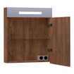 BRAUER Promise Armoire de toilette 59x70x15cm éclairage intégré rectangulaire 1 porte pivotante MFC Forest Cacao SW371706