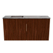 Mondiaz JOYA-DLUX 80cm meuble de salle de bains - couleur Ruby - Vasque FAYE position Gauche Sans trou de robinet couleur Sombra. SW1425674