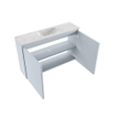 MONDIAZ TURE-DLUX Meuble toilette - 80cm - Clay - EDEN - vasque Opalo - position centrale - 1 trou de robinet SW1104255