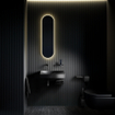 Clou Fold toiletborstelgarnituur - 35.5cm hoog - wandmodel - PVD - geborsteld gunmetal (antraciet) SW917282
