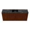 Mondiaz JOYA-DLUX 100cm meuble de salle de bains - couleur Ruby - Vasque FAYE position Milieu Sans trou de robinet couleur Lava. SW1423627