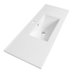 Saniclass Holz Frame Meuble de salle de bains - 100x45x40cm - 1 tiroir - 1 lavabo - 1 trou de robinet - trop-plein - Chêne charcoal SW1441835