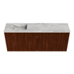 Mondiaz JOYA-DLUX 100cm meuble de salle de bains - couleur Ruby - Vasque FAYE position Gauche 1 trou de robinet couleur Glace. SW1423554