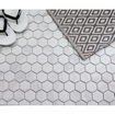The Mosaic Factory Barcelona carrelage mosaïque 5,1x5,9x0,6cm mural pour intérieur et extérieur résistant au gel hexagone carrara blanc mat SW157758