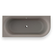 Plieger Kansas Baignoire d'angle - 180x80x60cm - angle gauche - avec arrivée d'eau - avec garniture de vidage et de trop-plein - avec pieds - acrylique - gris ciment SW1027797