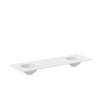 Crosswater Infinity Lavabo encastrable - 140x45.5x1.5cm - 2 vasques - Polar White SW876194