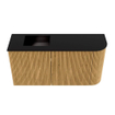 Mondiaz JOYA 81.6cm toiletmeubel - ronding rechts kleur Oak - Wastafel FAYE positie Links 1 kraangat kleur Urban. SW1421209