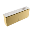 MONDIAZ TURE-DLUX Meuble toilette - 120cm - Oro - EDEN - vasque Glace - position droite - 1 trou de robinet SW1103456