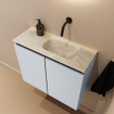 MONDIAZ TURE-DLUX Meuble toilette - 60cm - Clay - EDEN - vasque Ostra - position droite - sans trou de robinet SW1104753